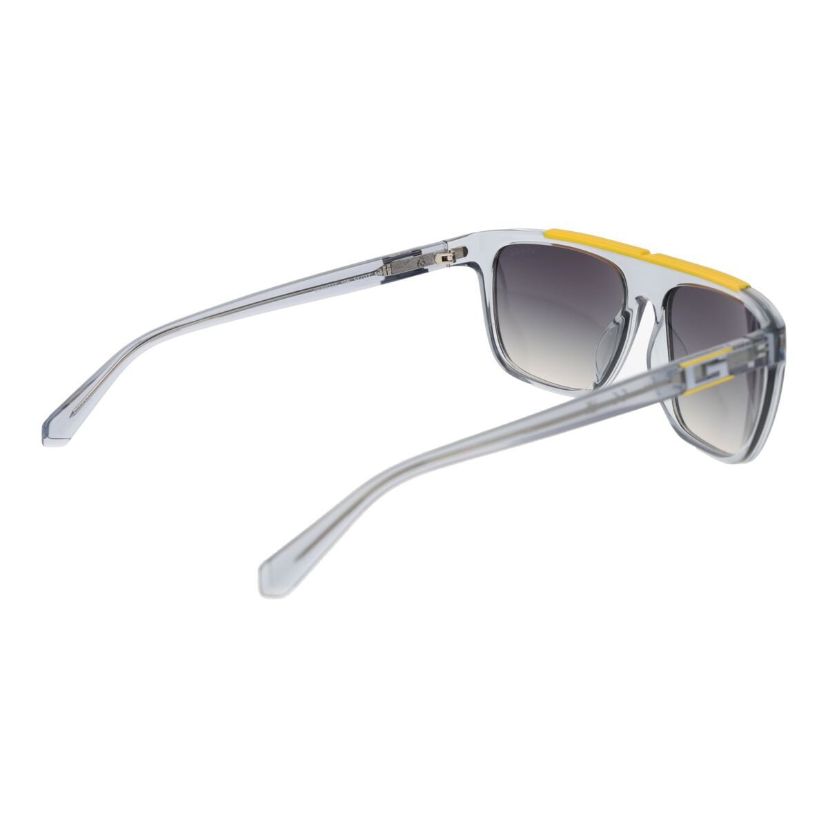 Zijaanzicht van de Guess zonnebril Heren met multicolour frame en gradiënt glazen.