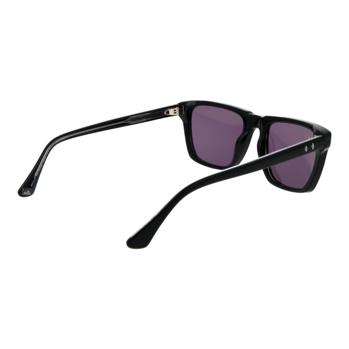 Zijaanzicht van de Web Eyewear zonnebril voor heren met paarse lenzen.