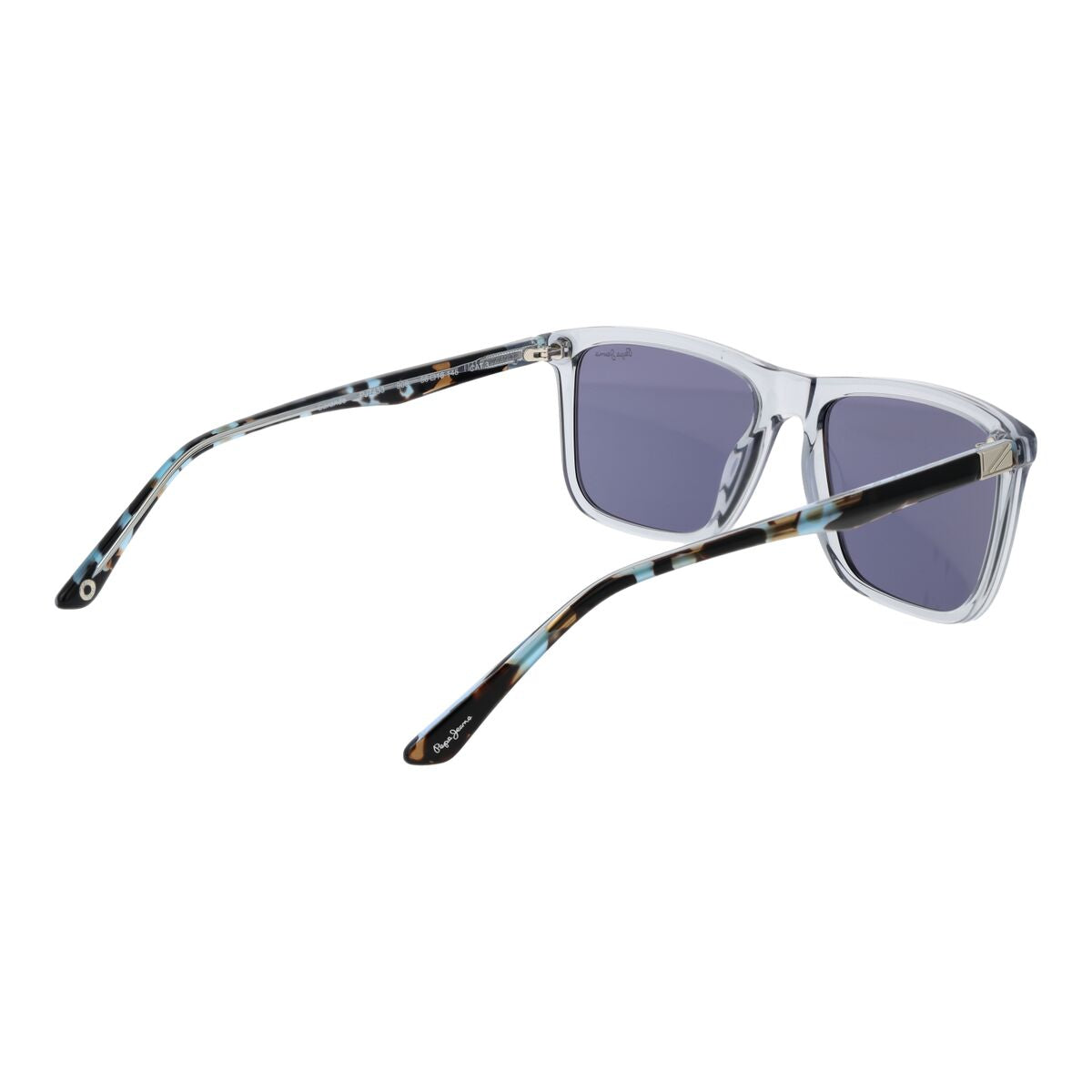 Zijaanzicht van de Pepe Jeans zonnebril met multicolour montuur en UV400 bescherming.