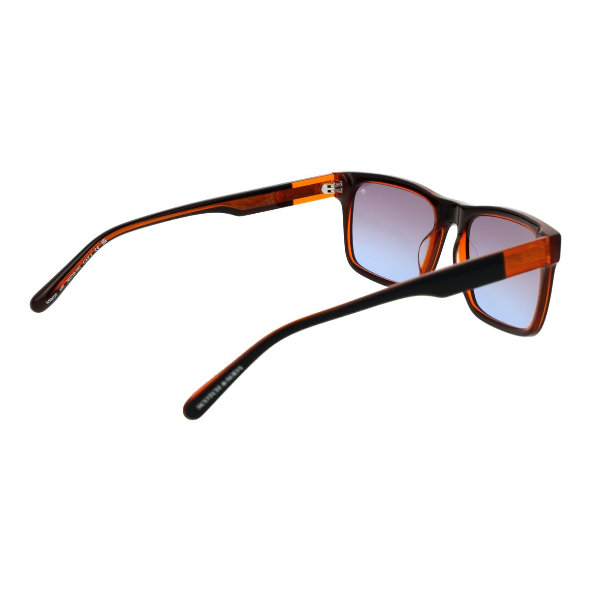 Zijaanzicht van de Scotch & Soda zonnebril met multicolour frame en gradient glazen.