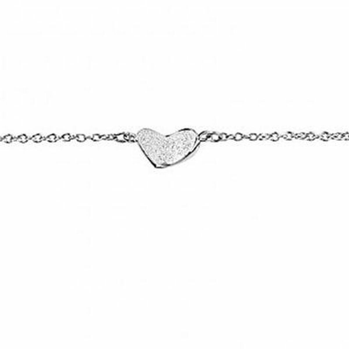 Zilveren Breil armband met een elegante hartvormige bedel en glinsterende details.