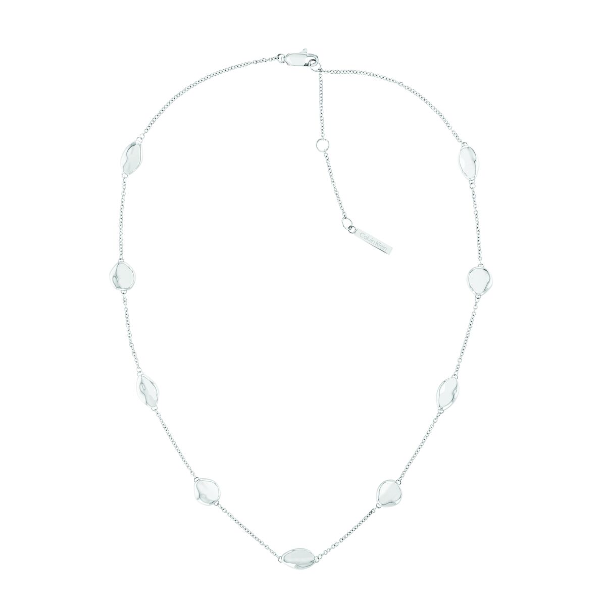 Elegante Calvin Klein damesketting met een tijdloos ontwerp en glanzende schakels.