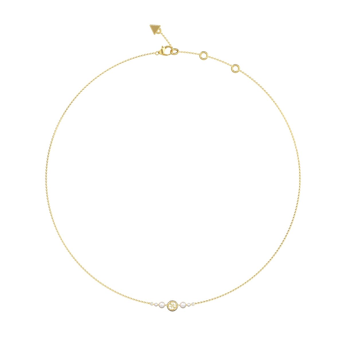 Gouden Guess ketting voor dames met elegante details en hoogwaardige afwerking.