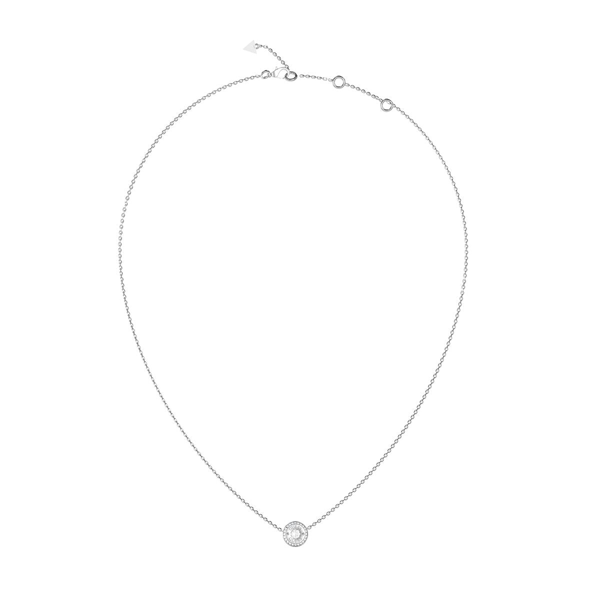 Zilverkleurige Guess ketting met tijdloos design en elegante hanger.