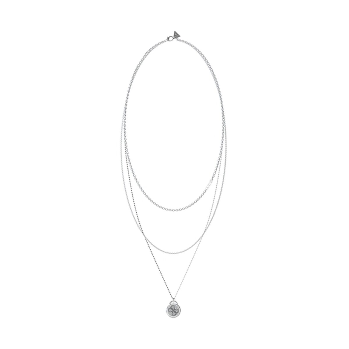Stijlvolle Guess ketting voor dames met dubbele ketting en ronde hanger.