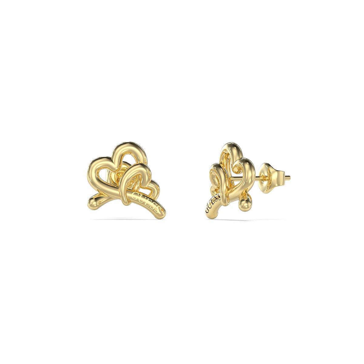 Gouden Guess oorbellen met exclusief design, elegant en tijdloos.