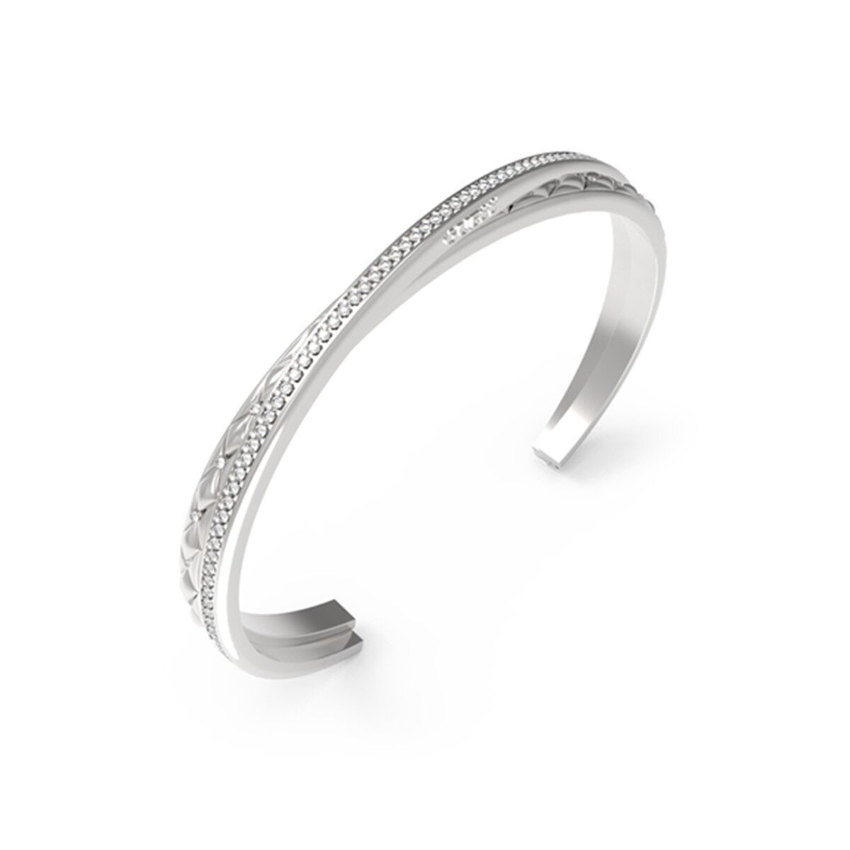 Zilverkleurige Guess armband voor dames met elegant en tijdloos ontwerp.