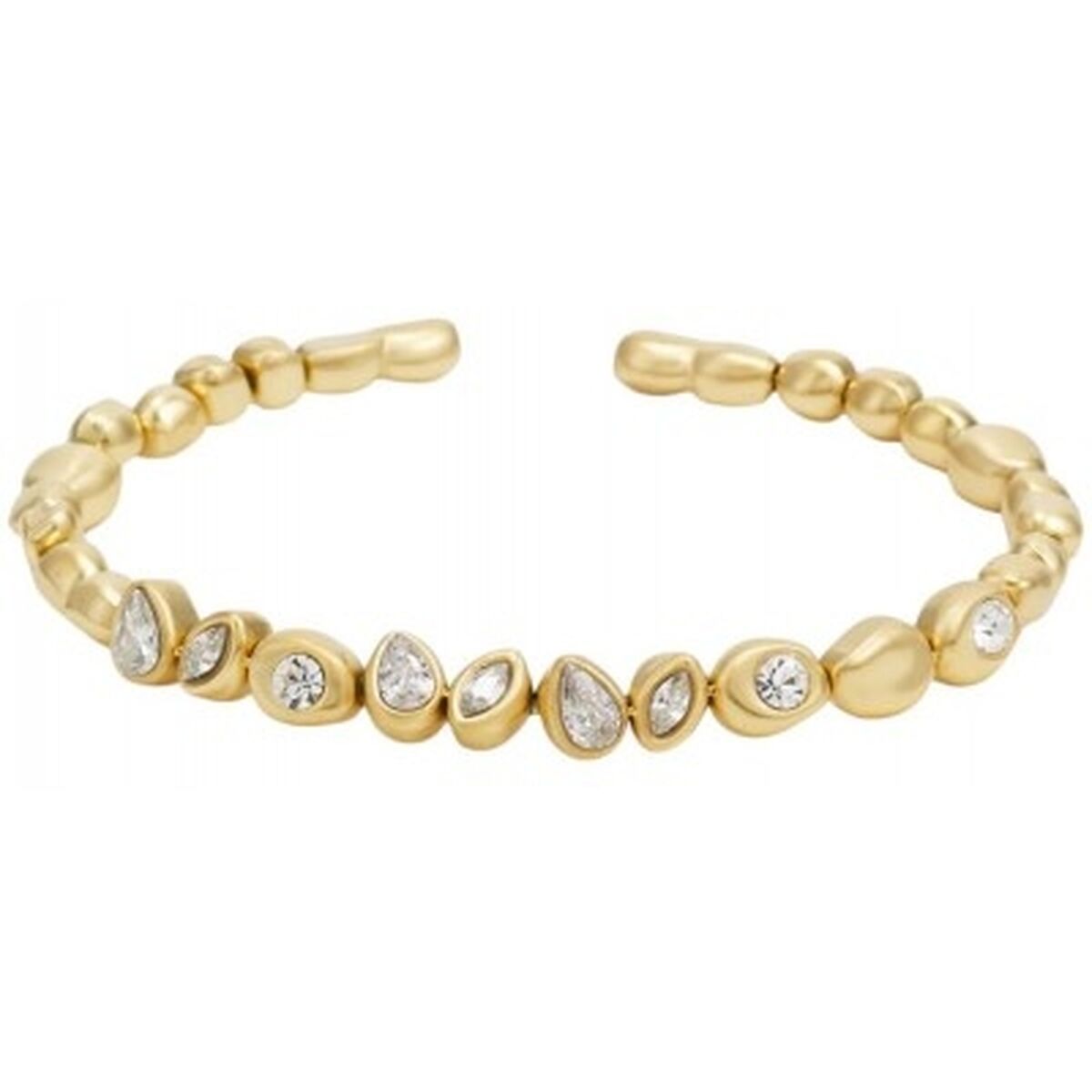 Gouden Guess armband voor dames met elegante details en sprankelende stenen.