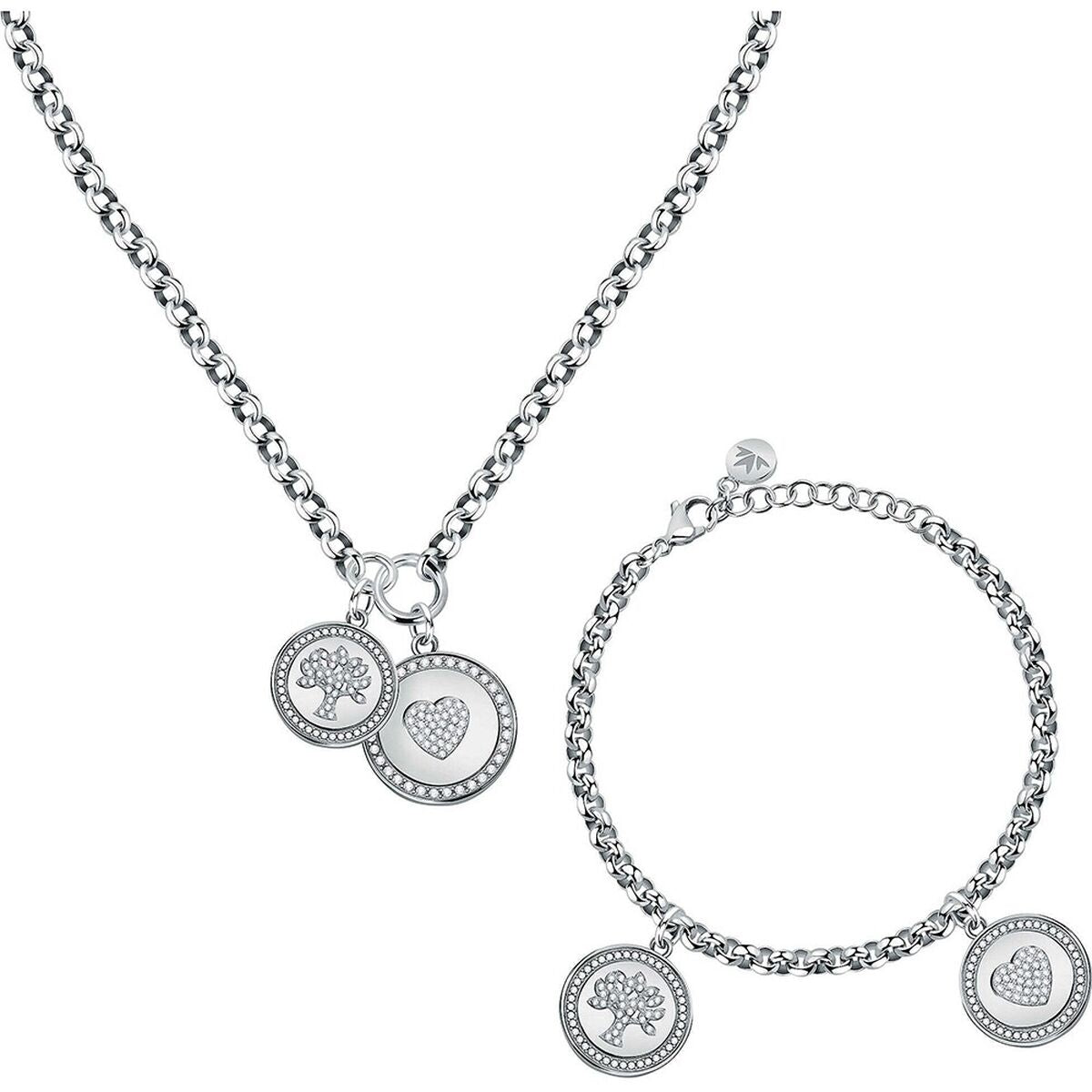 Morellato damesketting van roestvrij staal met tijdloos design en hangers.