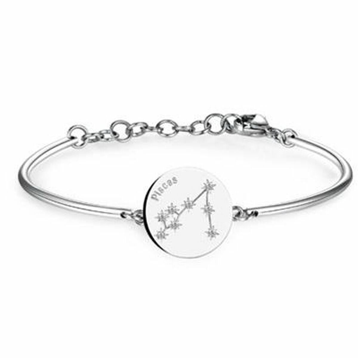 Brosway BHK22 armband voor dames, elegant zilveren ontwerp met ronde schijf.