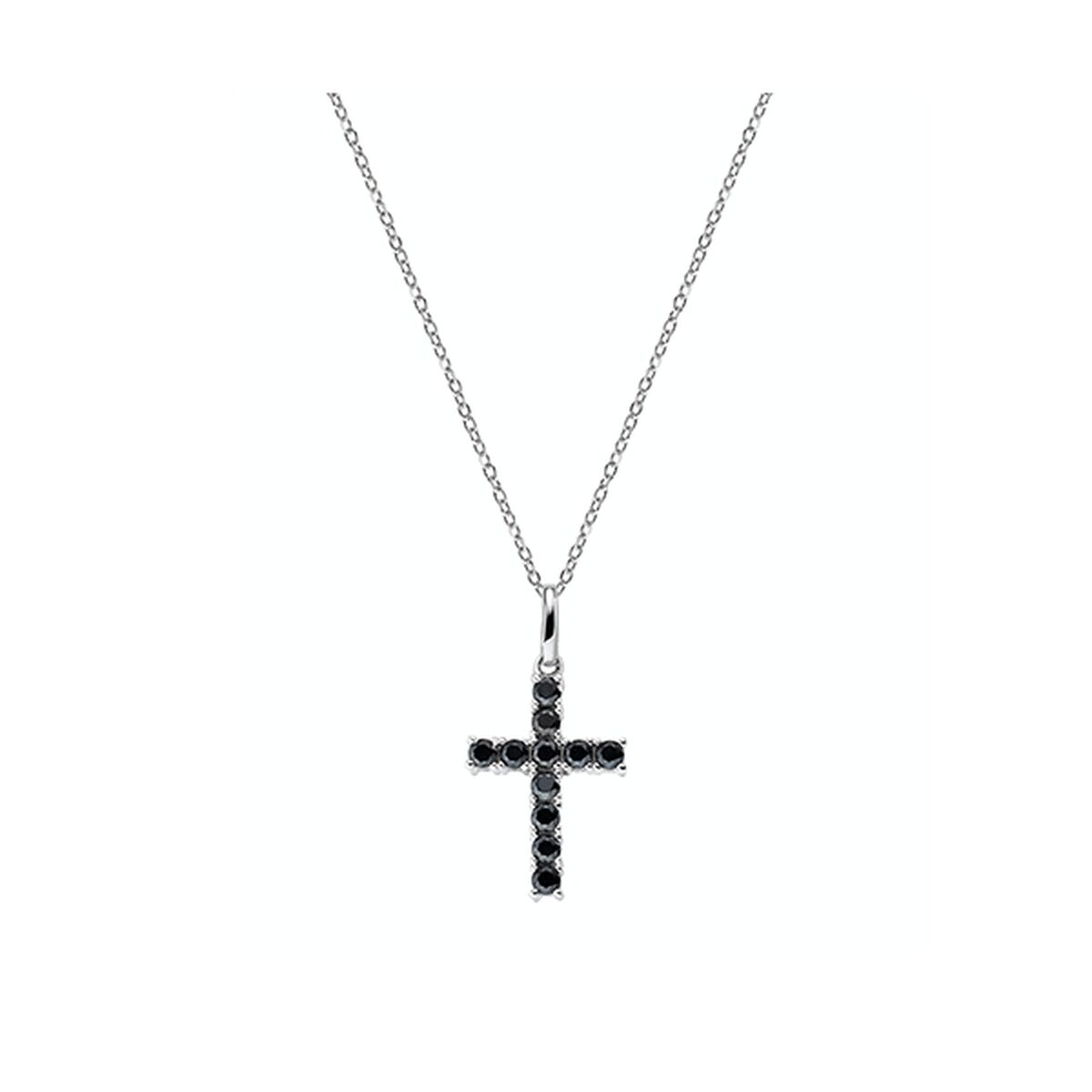 Amen ketting voor dames met een elegante kruisvormige hanger in zilver.