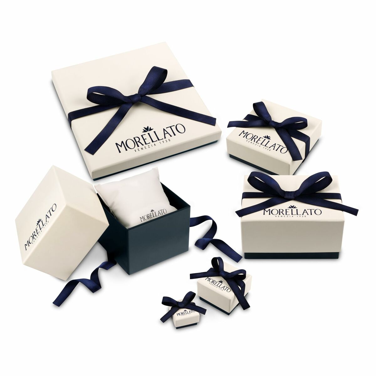 Morellato sieraden verpakt in elegante geschenkdozen met strik.