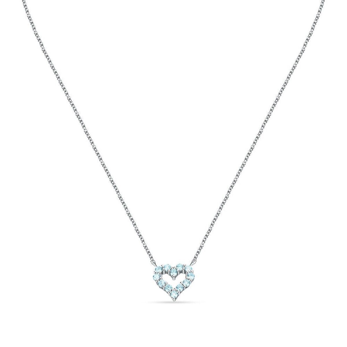 Zilverkleurige Morellato damesketting met een elegant hartvormig ontwerp.