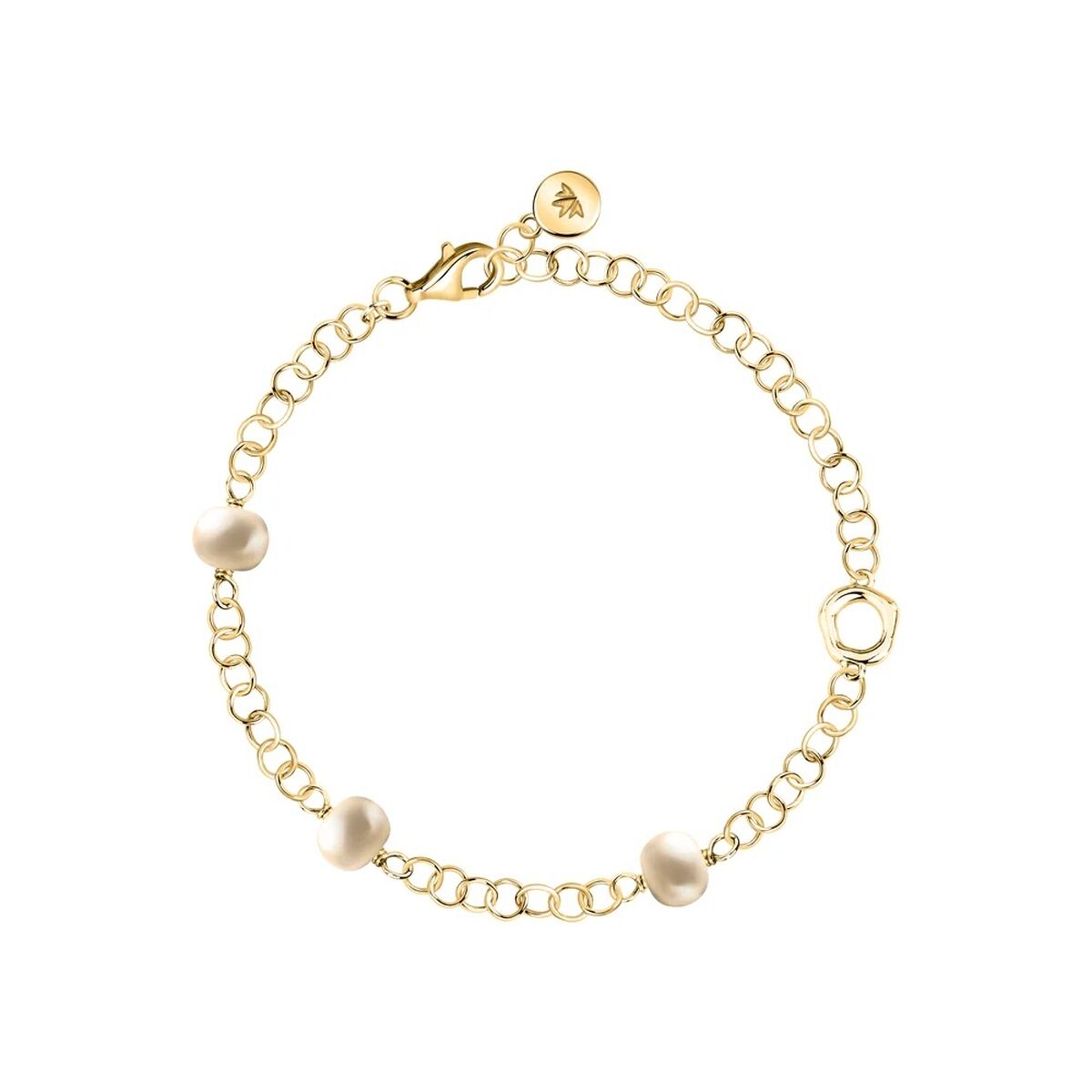 Gouden Morellato PERLA armband met parelvormige details en luxe uitstraling.