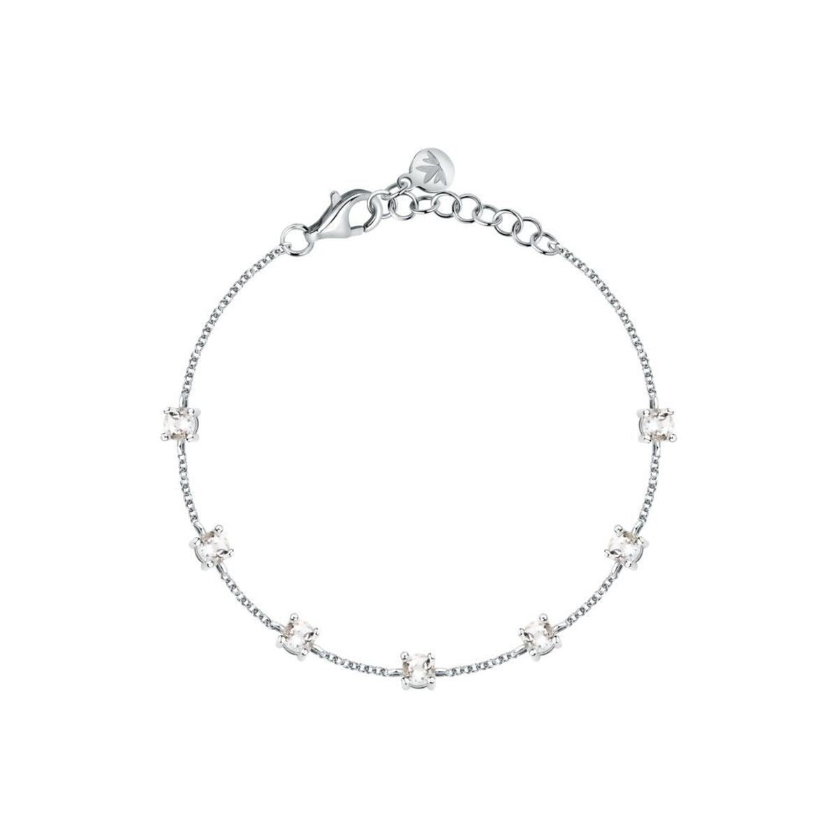 Morellato TESORI zilverkleurige armband met elegante details en sprankelende stenen.