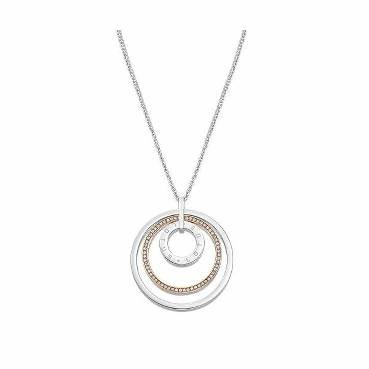 Elegante Lotus ketting voor dames met cirkelvormige hanger in zilver en goud.