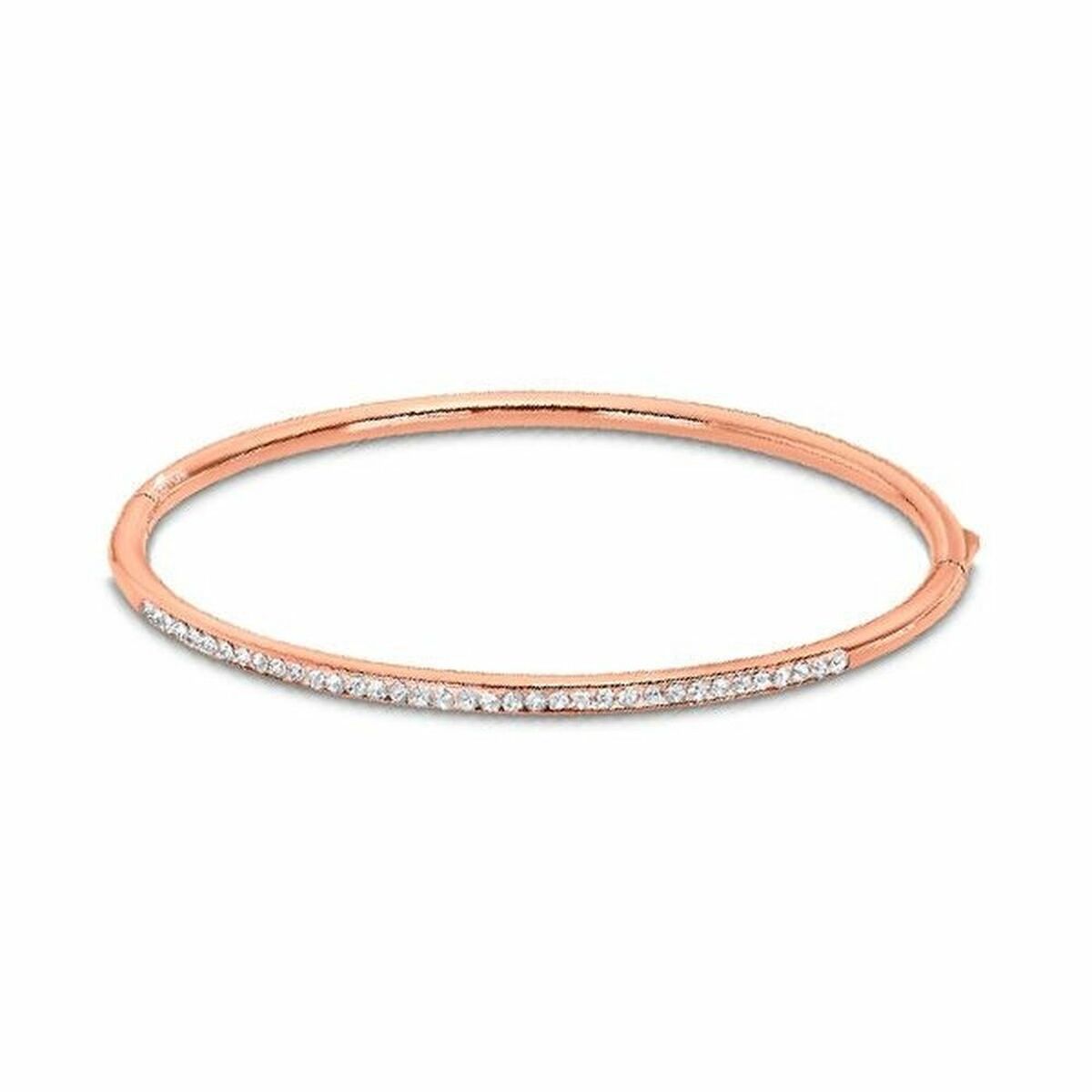 Lotus armband voor dames in roségoud met sprankelende details.