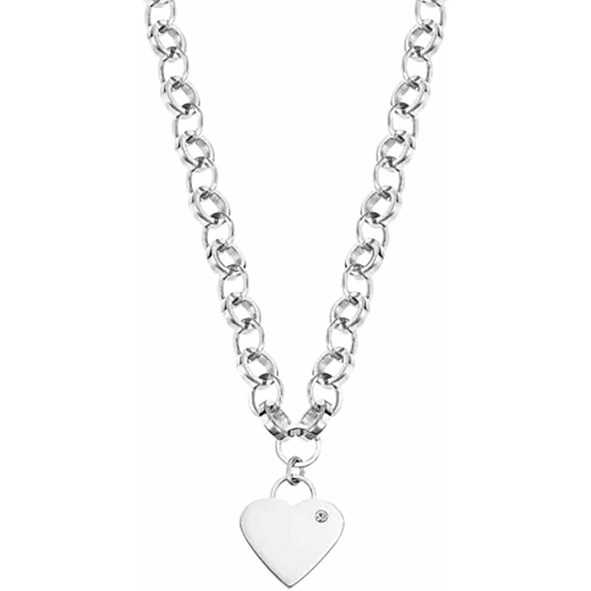Elegante Lotus ketting voor dames met metalen afwerking en hartbedel.