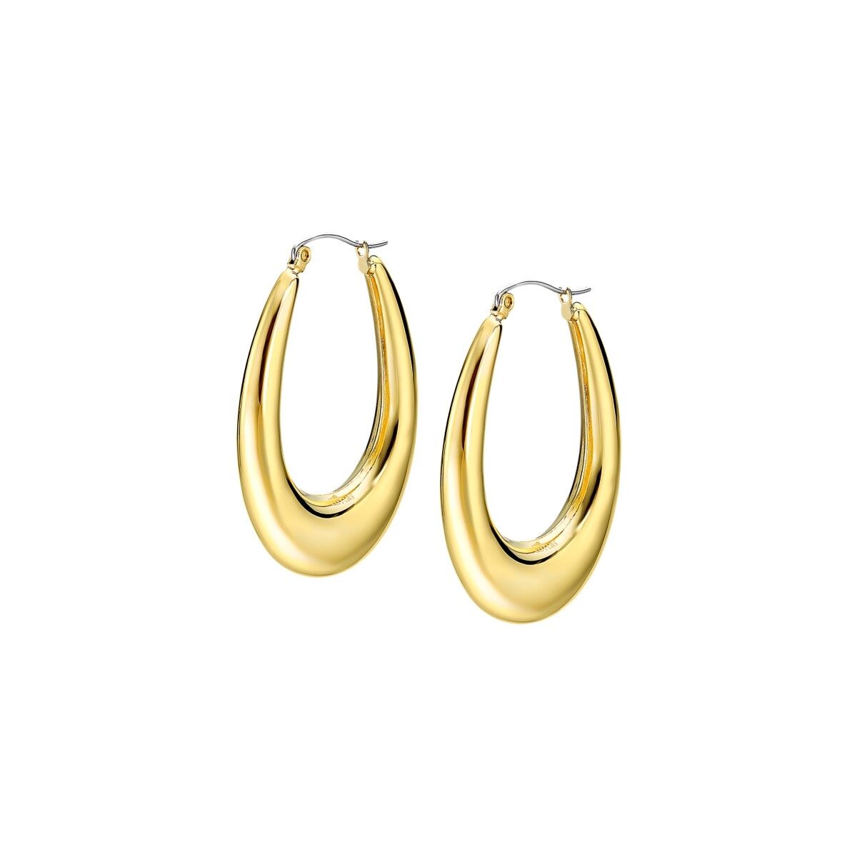Gouden Lotus oorbellen in elegante stijl met een glanzende afwerking.