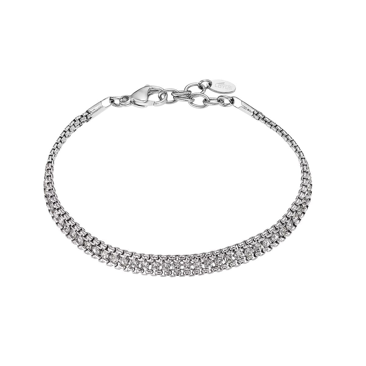 Elegante zilverkleurige Lotus armband voor dames met een verfijnd ontwerp.