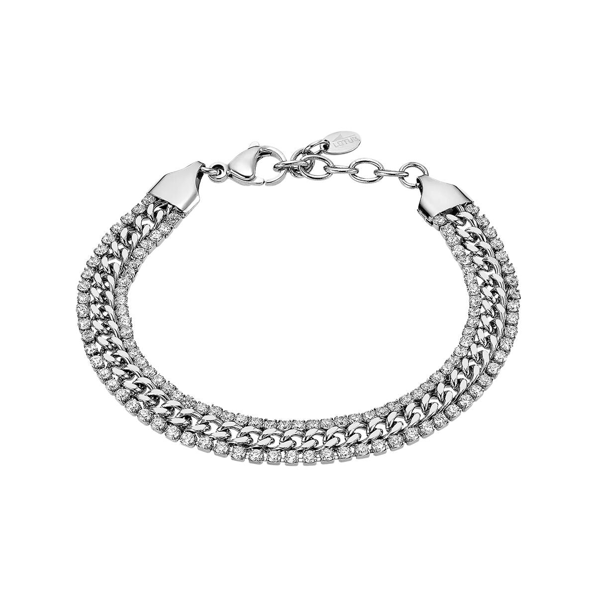 Zilverkleurige Lotus armband voor dames met trendy design en elegante uitstraling.