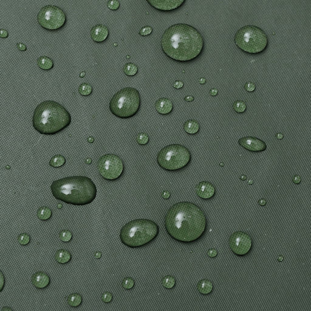 Detail van de waterdichte stof van de vidaXL lange regenjas met druppels.