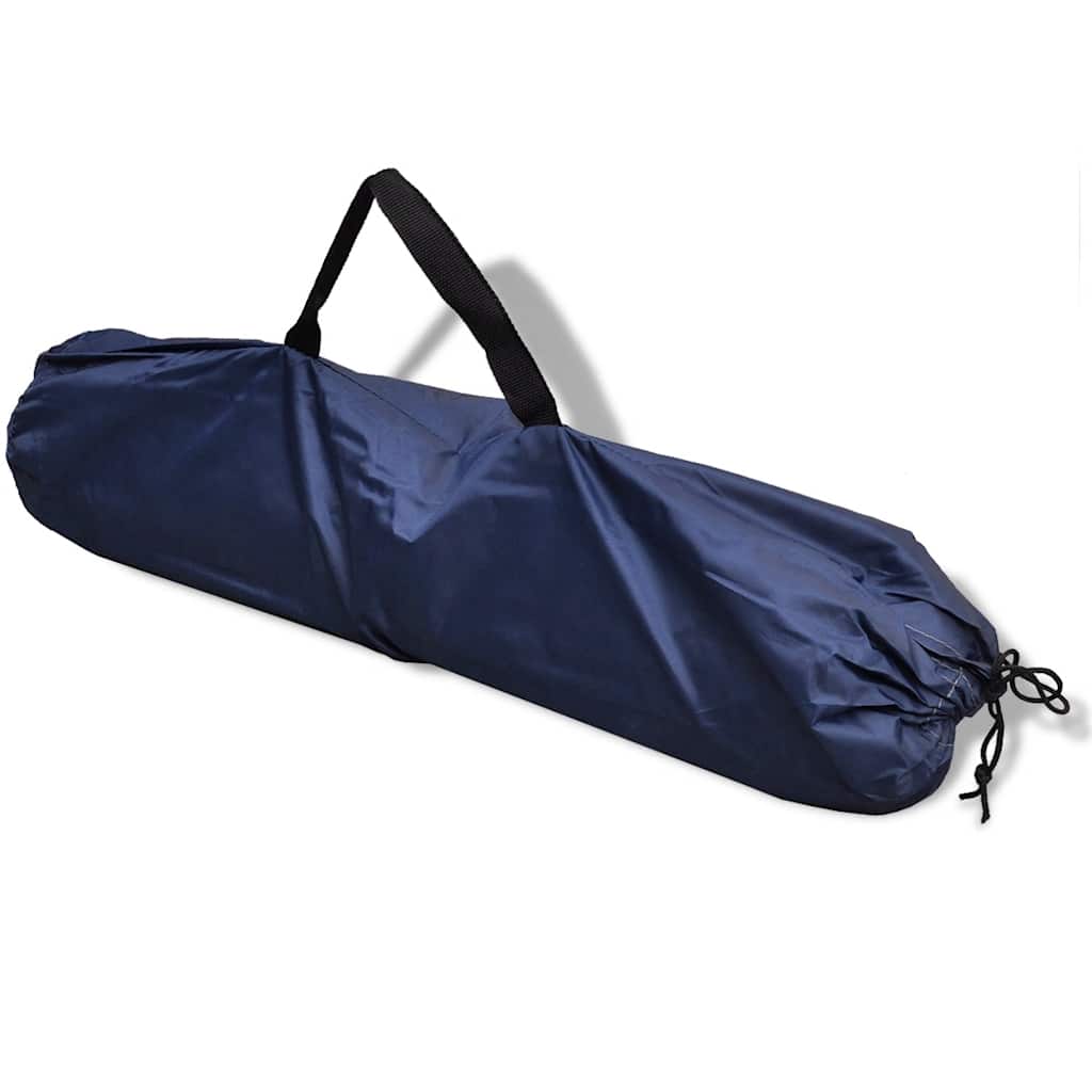 Blauwe vidaXL douchetent in compacte draagtas met handvat voor gemakkelijk transport.