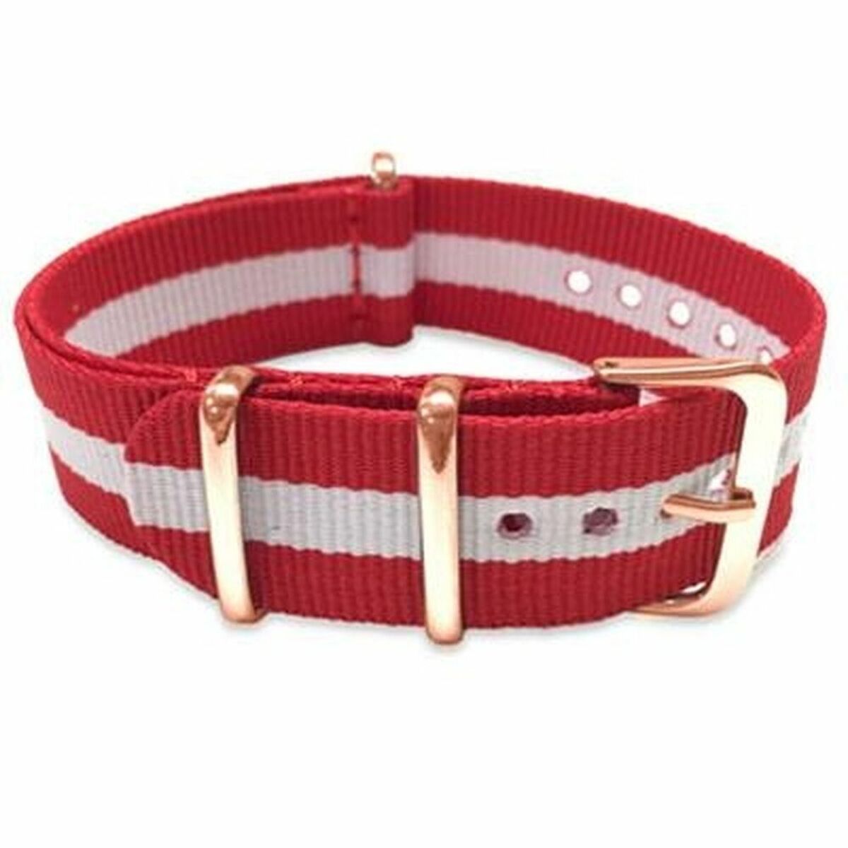 Rode CO88 Collection armband met elegante gouden sluiting en tijdloos ontwerp.