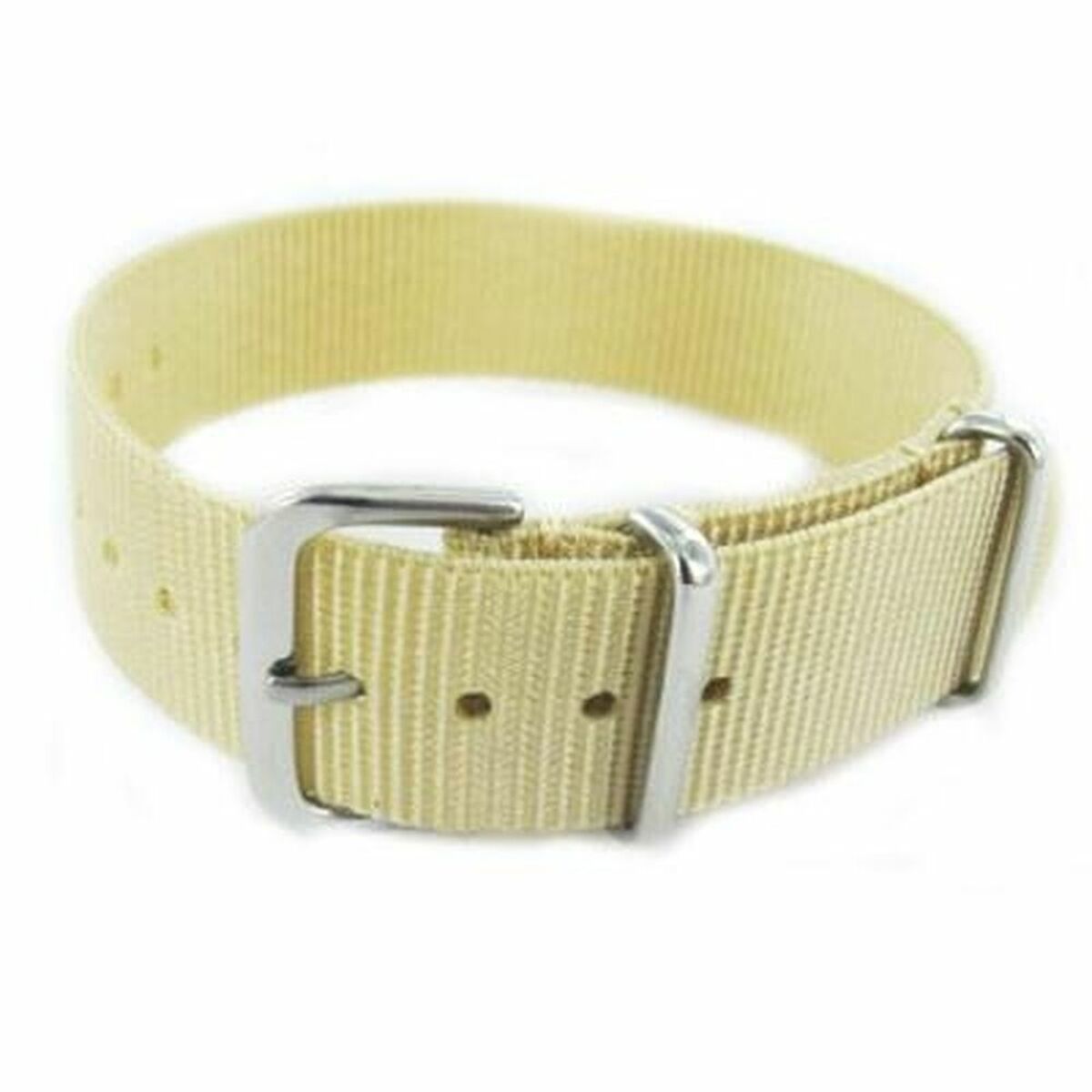 Stijlvolle uniseks armband van CO88 Collection in een lichte kleur met metalen sluiting.