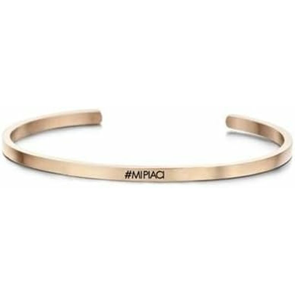 Detail van de CO88 Collection damesarmband in roze goud met een elegante, minimalistische uitstraling.