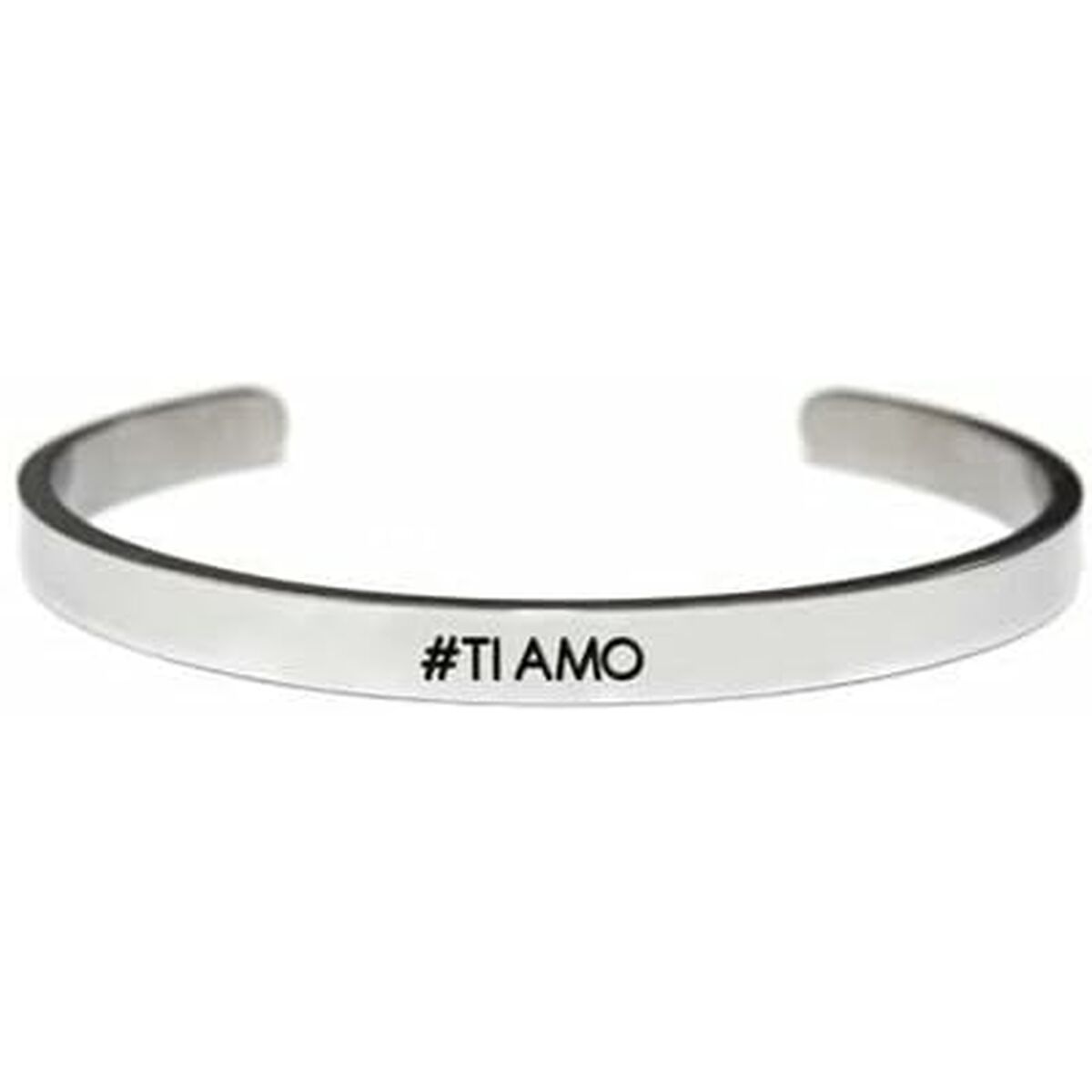 Zilverkleurige CO88 Collection armband met #TI AMO opdruk, elegant ontwerp.