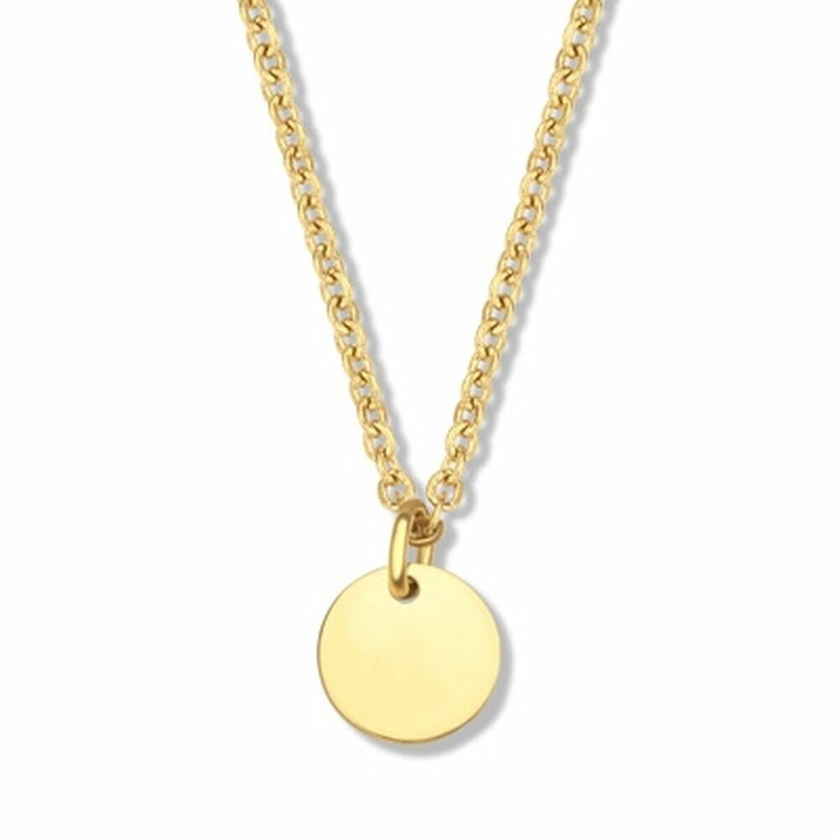 Gouden CO88 Collection ketting met een ronde hanger, elegant en modern design.