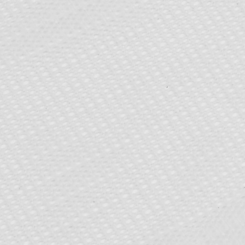 Detail van het ademende gaasmateriaal van het vidaXL tenttapijt in wit.