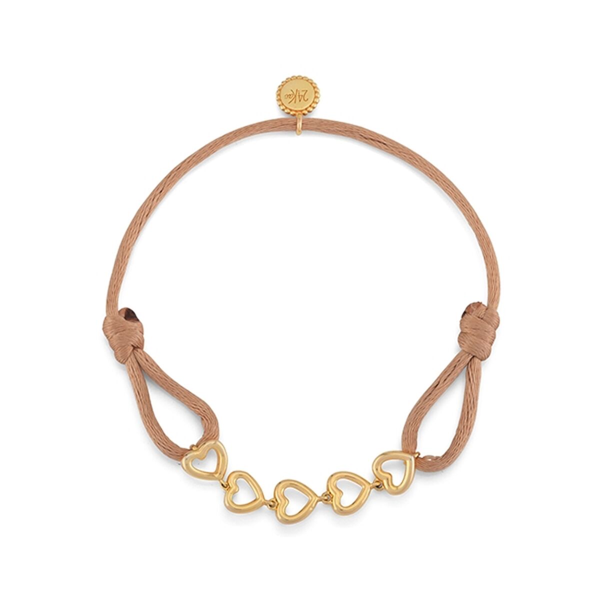 Gouden verfijnde armband van 24KAE met hartjesdetail en duurzame band.