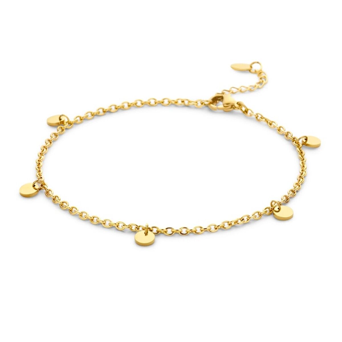Gouden CO88 Collection armband met elegante schakel en hangende details.
