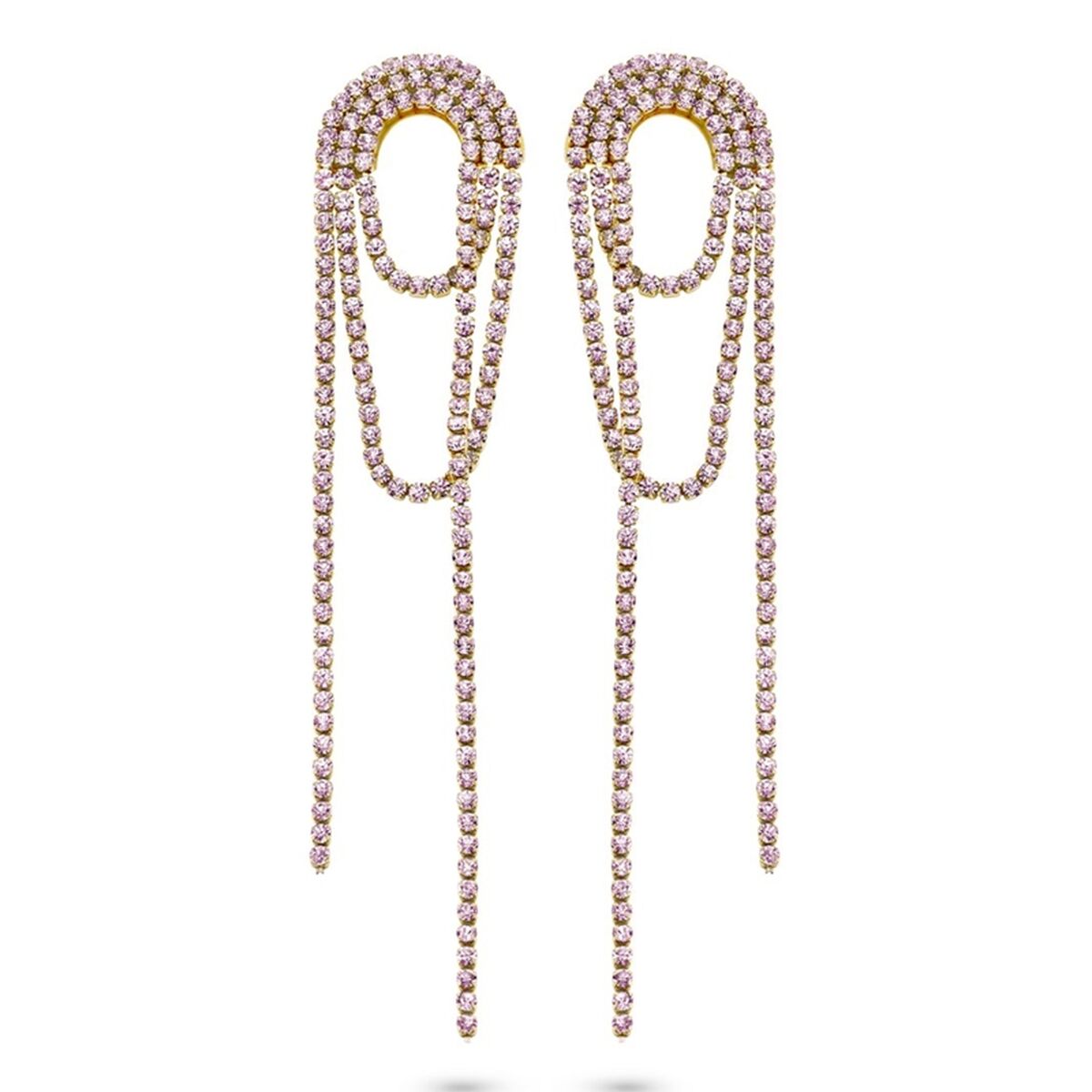 Elegante roségouden oorbellen van CO88 Collection met sprankelende details.