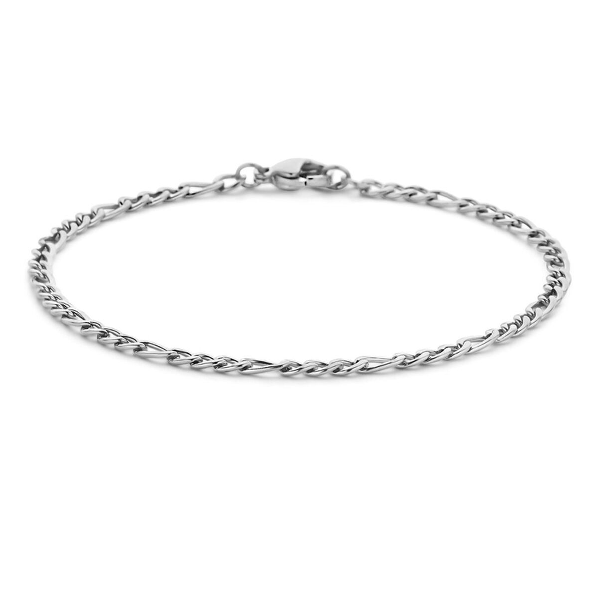 Zilverkleurige CO88 Collection armband met elegante gedraaide schakels.