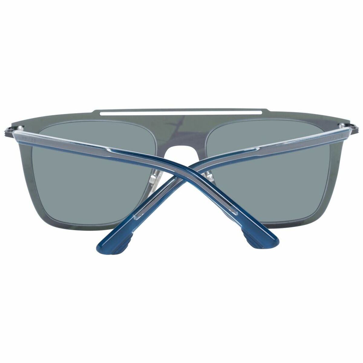 Zijaanzicht van de Police Zonnebril Heren PL581M met multicolour frame en grijze glazen.