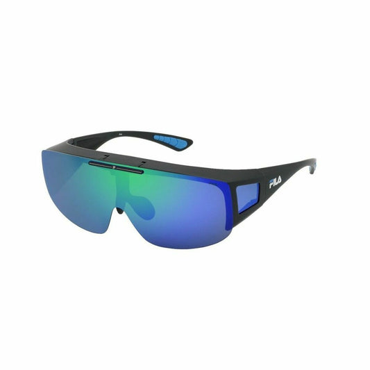 Fila zonnebril voor heren met een uniseks ontwerp en een opvallende multicolour lens.