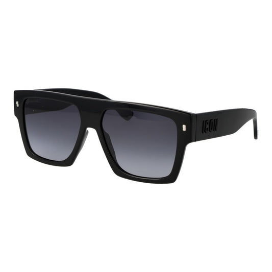 Zwarte Dsquared2 ICON zonnebril met gradiënt glazen en trendy design.