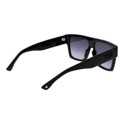 Zijaanzicht van de Dsquared2 ICON 0030_S zonnebril in zwart met gradiënt glazen.