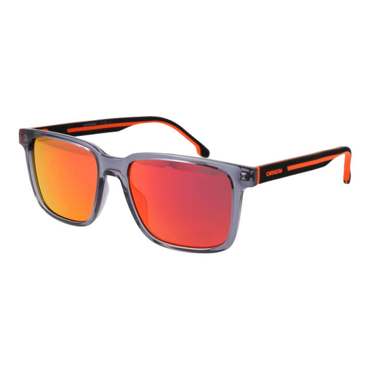 Carrera C SPORT 13_S zonnebril met grijze montuur en oranje spiegelglazen.