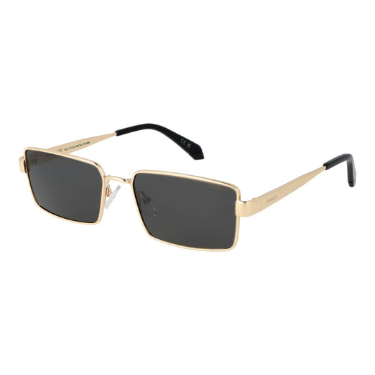 Polaroid Zonnebril Heren met elegant gouden ontwerp en UV400 bescherming.