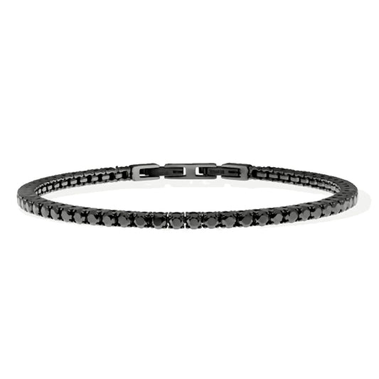 Zwarte LIU JO armband voor dames met elegante steentjes en een verfijnde afwerking.