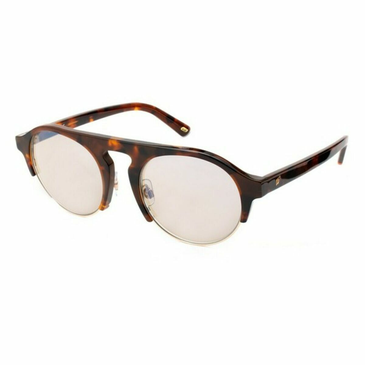 Web Eyewear zonnebril heren met gegradueerde glazen, bruin acetaat montuur, zijaanzicht.