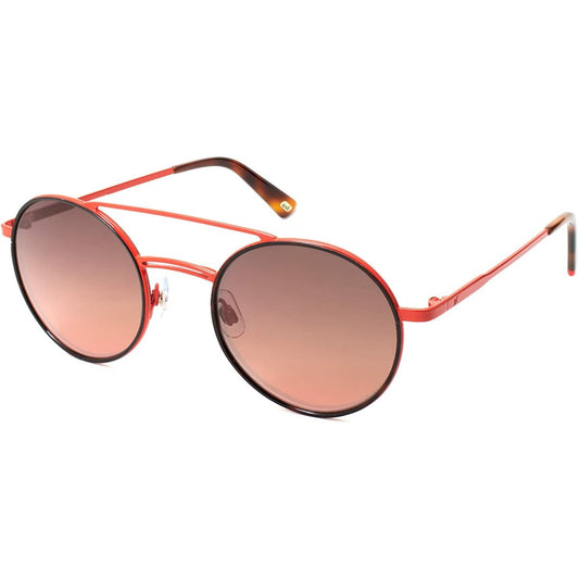 Web Eyewear zonnebril voor heren met metalen montuur en gradiëntlenzen in een stijlvolle rode kleur.