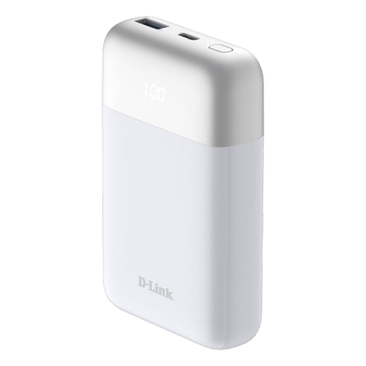 D-Link Powerbank DPP-101 in wit met een batterijcapaciteit van 10.000 mAh.