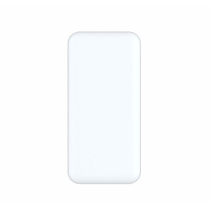 Zijaanzicht van de witte D-Link DPP-201 powerbank met een slank ontwerp.