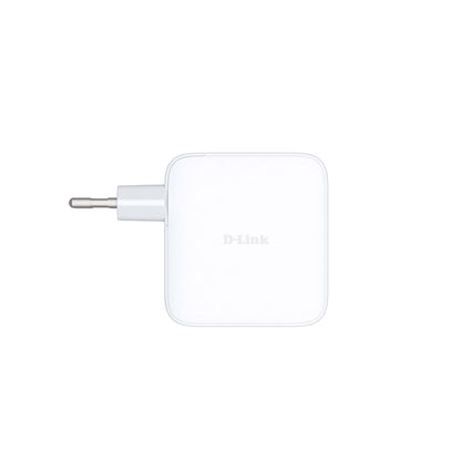 Detailweergave van de D-Link DCF-141/E powerbank in wit, zijaanzicht met aansluitpunt.