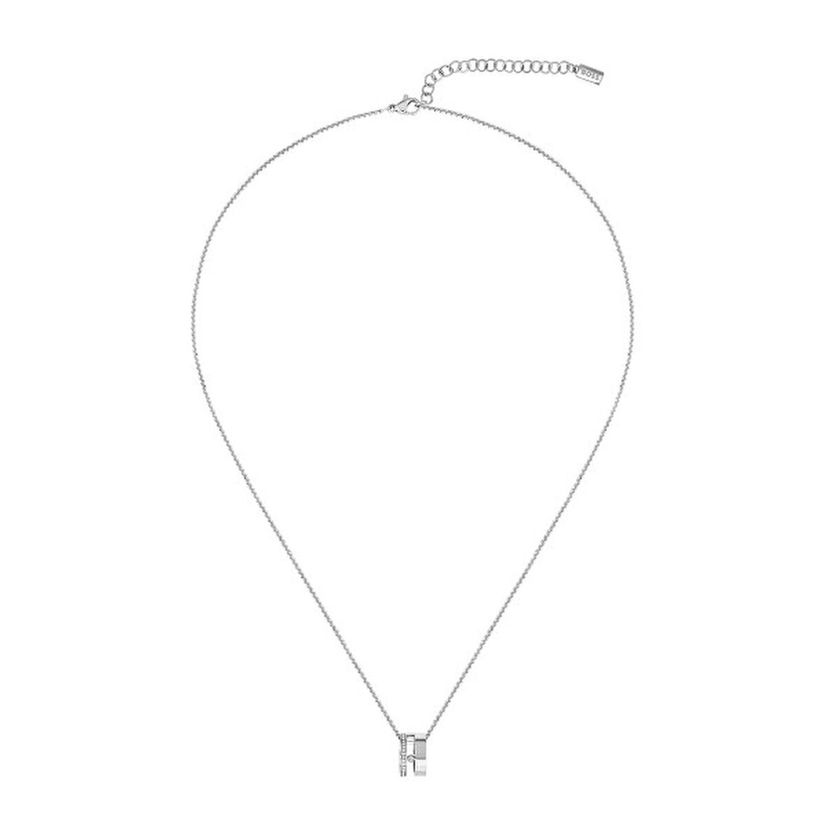 Zilverkleurige Hugo Boss damesketting met elegant design en verfijnde afwerking.